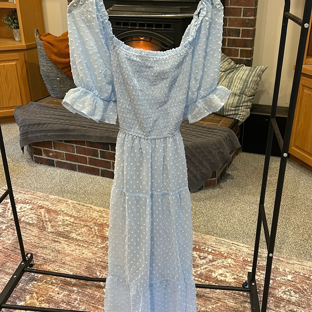 Baby blue dress